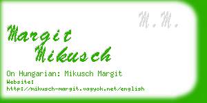 margit mikusch business card